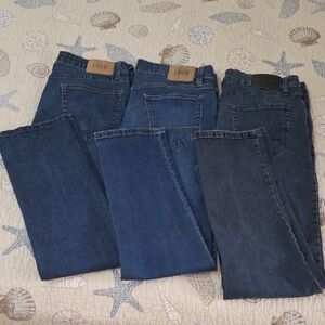 Izod Men's Dark and Medium Blue Straight Jeans